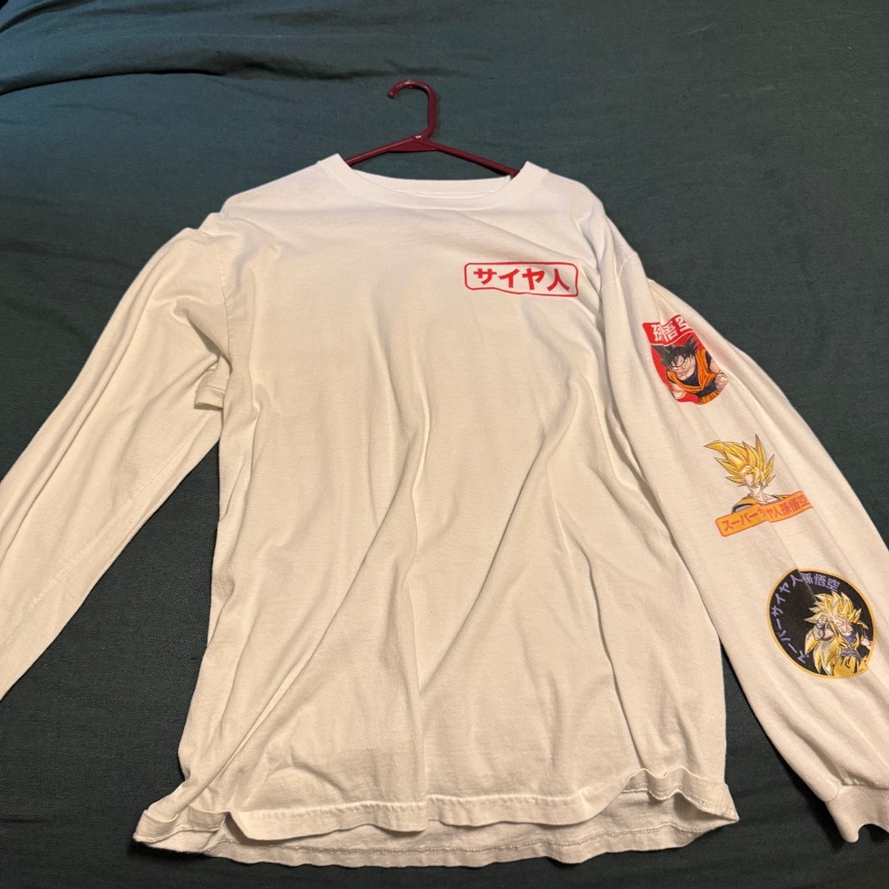 Dragon Ball Z Long Sleeve (white) sleeve graphics (multi-character)